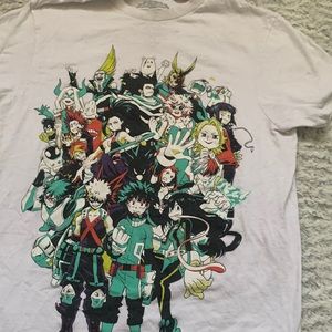 White My Hero Academia shirt